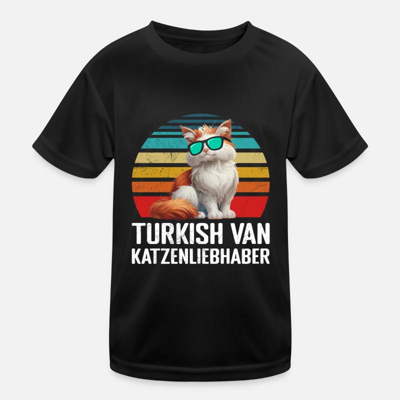 TURKISH VAN CAT LOVERS Turkish Van Kids Functional T-Shirt