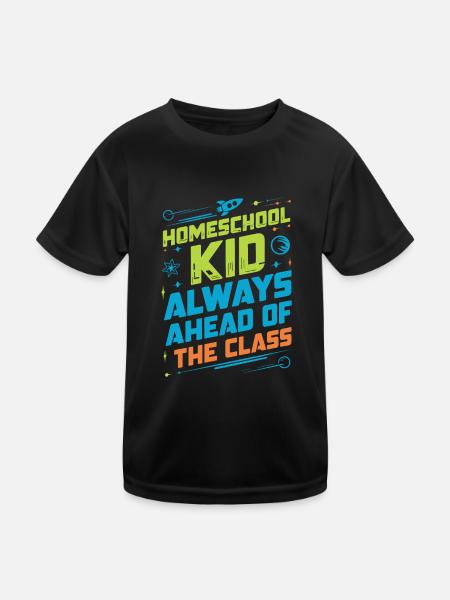 Homeschool Mom Dad Family Life Community Journey - Kids Functional T-Shirt - black - Front