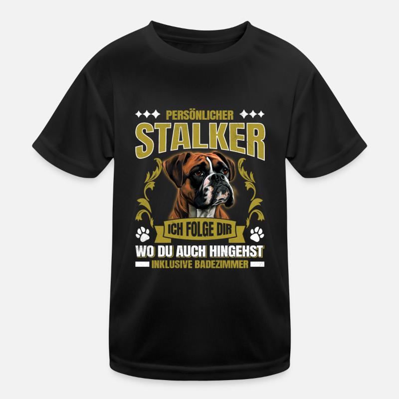 Boxer allemand PERSONAL STALKER Boxer drôle T-shirt sport Enfant