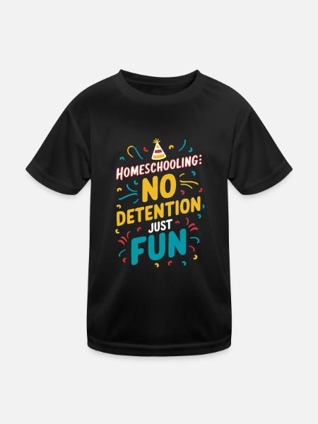 Homeschool Mom Dad Family Life Community Journey - Kinder Funktions-T-Shirt - Schwarz - Vorne