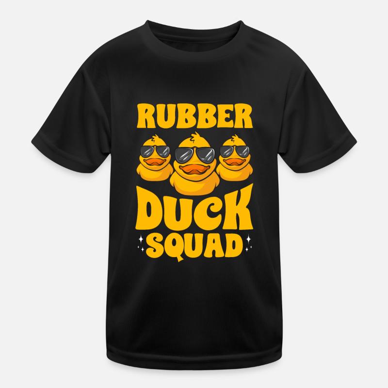 Quietscheentchen Quietscheente Gummiente Kinder Funktions-T-Shirt