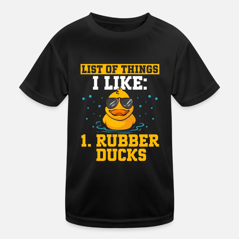 Quietscheentchen Quietscheente Gummiente Kinder Funktions-T-Shirt