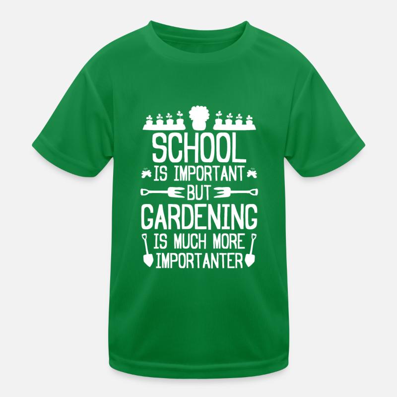 L’école est importante, mais le jardinage est beaucoup plus imp T-shirt sport Enfant