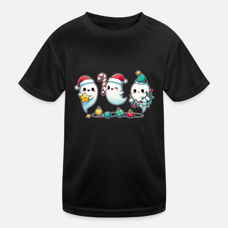 Ghosts for Christmas ghosts Kids Functional T-Shirt