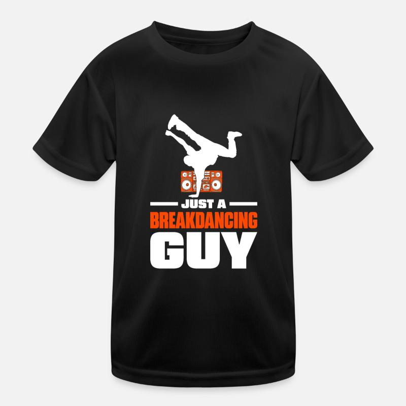 Breakdance Breakdancer Breakdancing - Kinder Funktions-T-Shirt - Schwarz