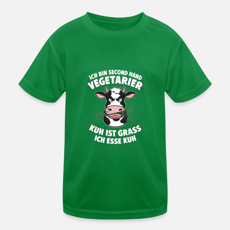 Ich Bin Second Hand Vegetarier Kuh Ist Grass Ich Kinder Funktions-T-Shirt