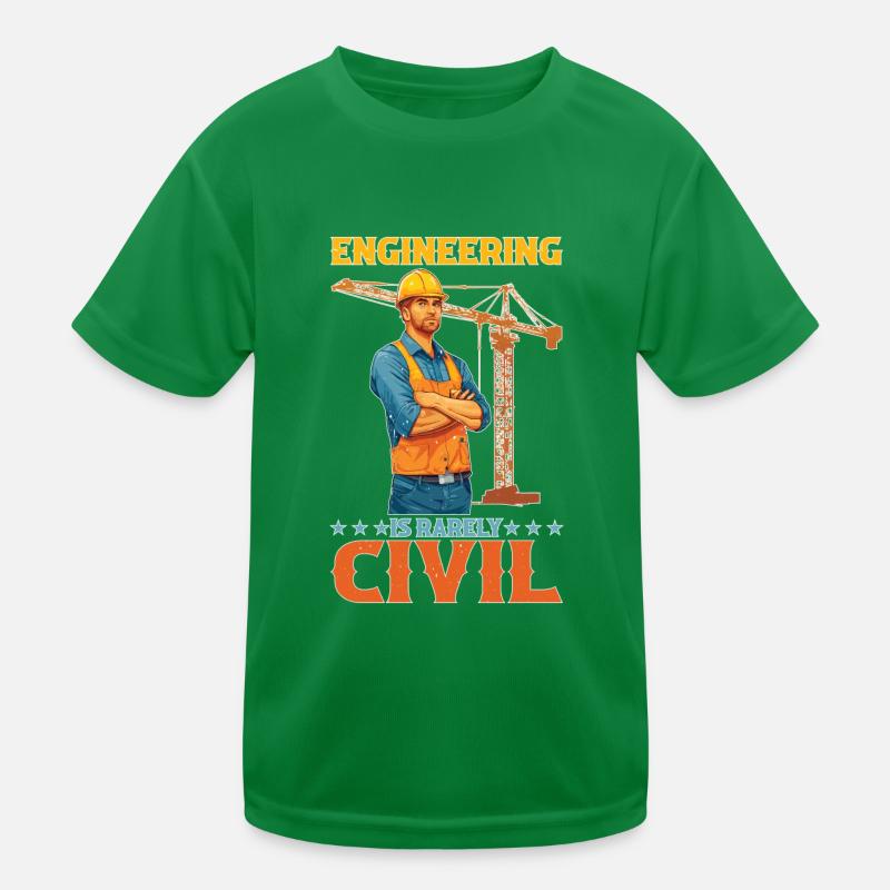 Engineering Is Rarely Civil 6 Kids Functional T-Shirt