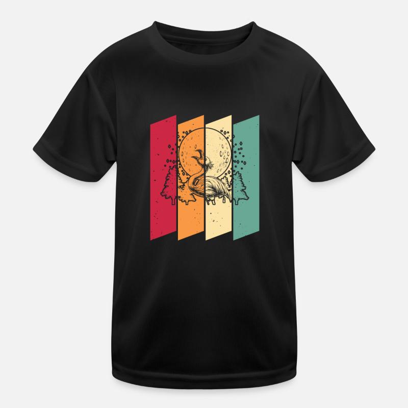 Flamingo Moon Howling Kinder Funktions-T-Shirt