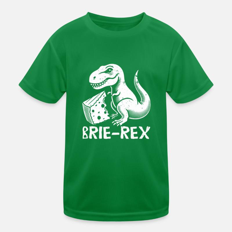Brie Käse Brie Rex T-Rex Dinosaurier Käse Wortspiel Kinder Funktions-T-Shirt