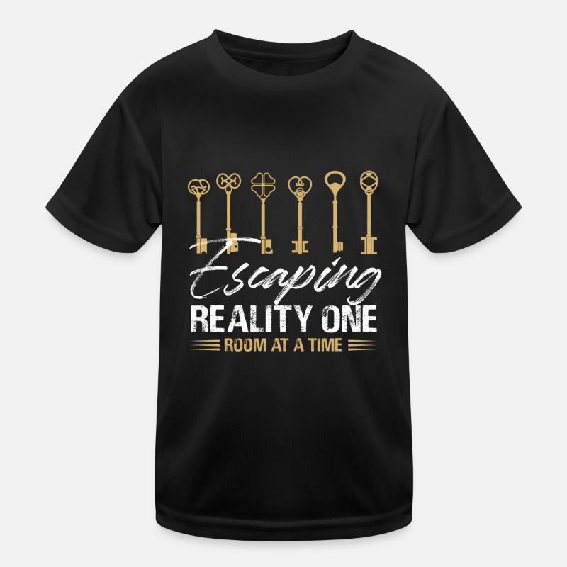 Escaping Reality One Room At A Time Escape Game Kinder Funktions-T-Shirt