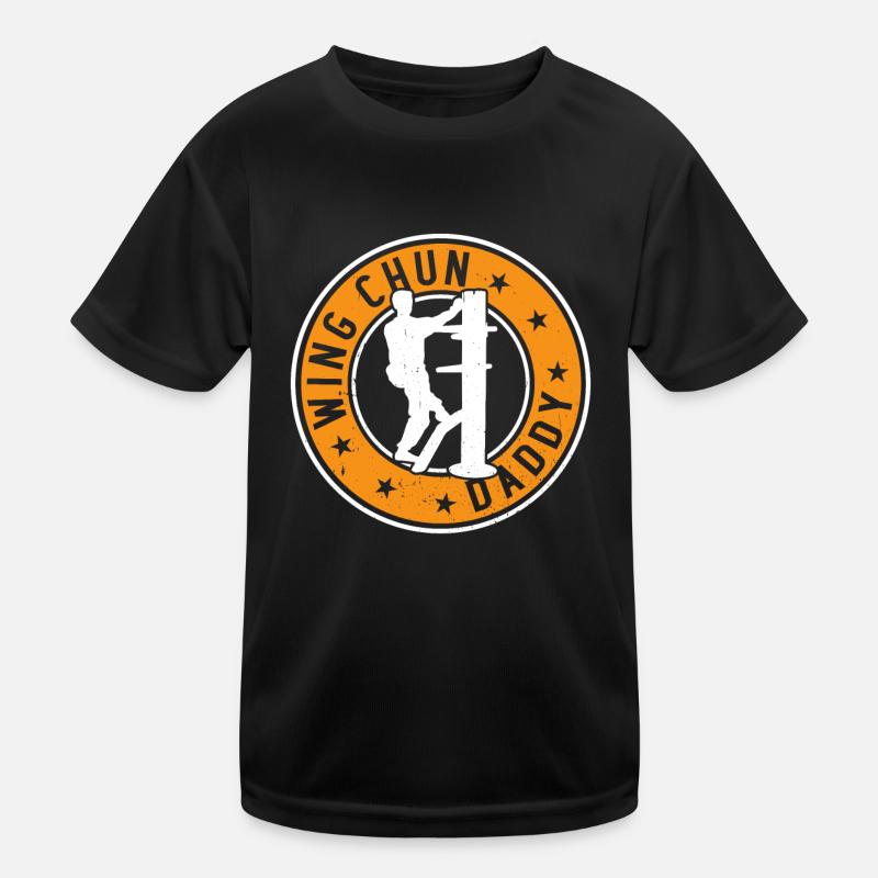Wing Chun Daddy Wing Chun Fighter Kinder Funktions-T-Shirt