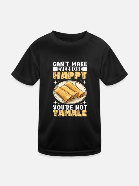 Tamale Mexikanisches Essen Tamale Liebhaber - Kinder Funktions-T-Shirt - Schwarz - Vorne
