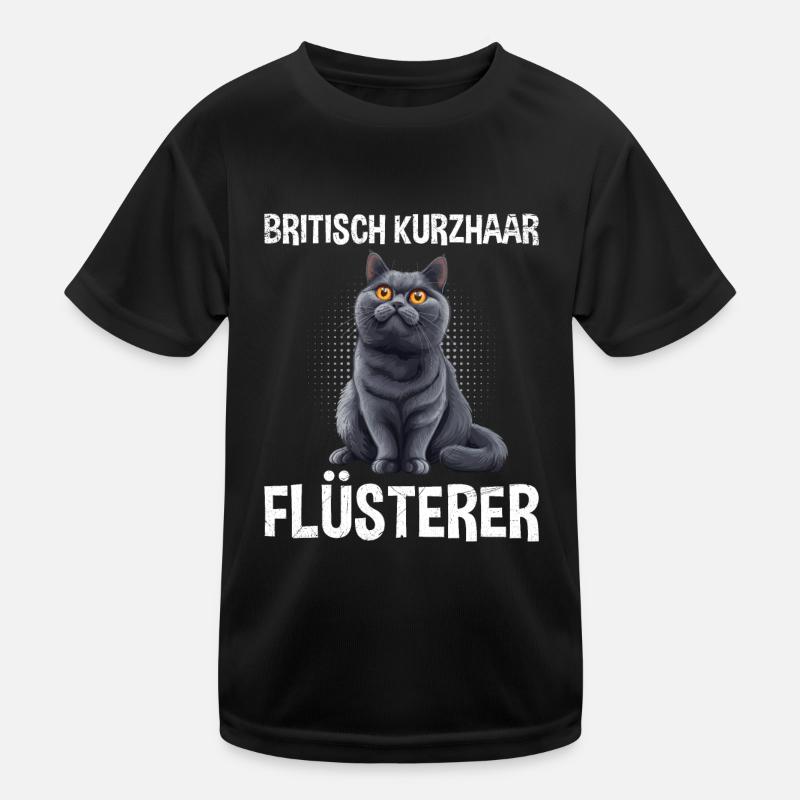 BRITISCH KURZHAAR FLÜSTERER Katzenpapa Britische Kinder Funktions-T-Shirt