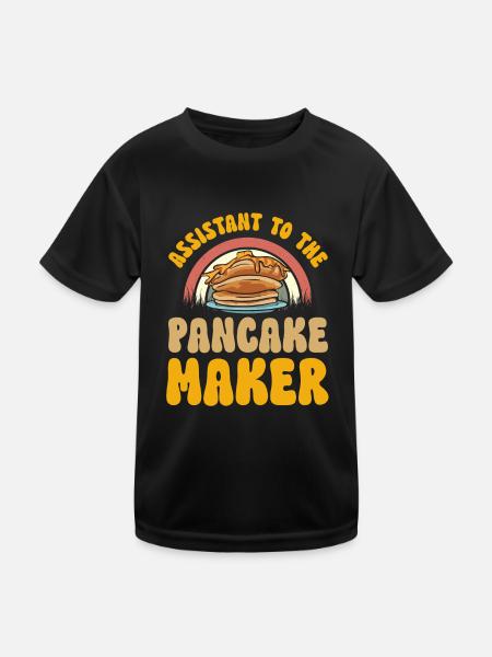 Pancake Breakfast Pancakes - Kids Functional T-Shirt - black - Front