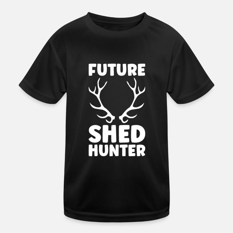 Geweihjagd Geweih Jäger Jagt Jagdtrophäe Kinder Funktions-T-Shirt