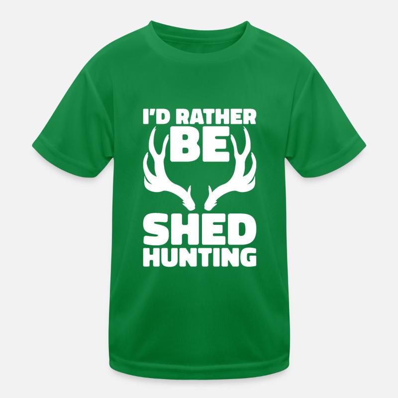 Geweihjagd Geweih Jäger Jagt Jagdtrophäe Kinder Funktions-T-Shirt