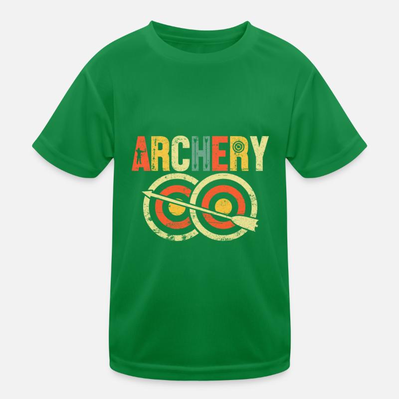 Bogenschießen Retro Groovy Pfeil Compound Bogen Jagd Kinder Funktions-T-Shirt