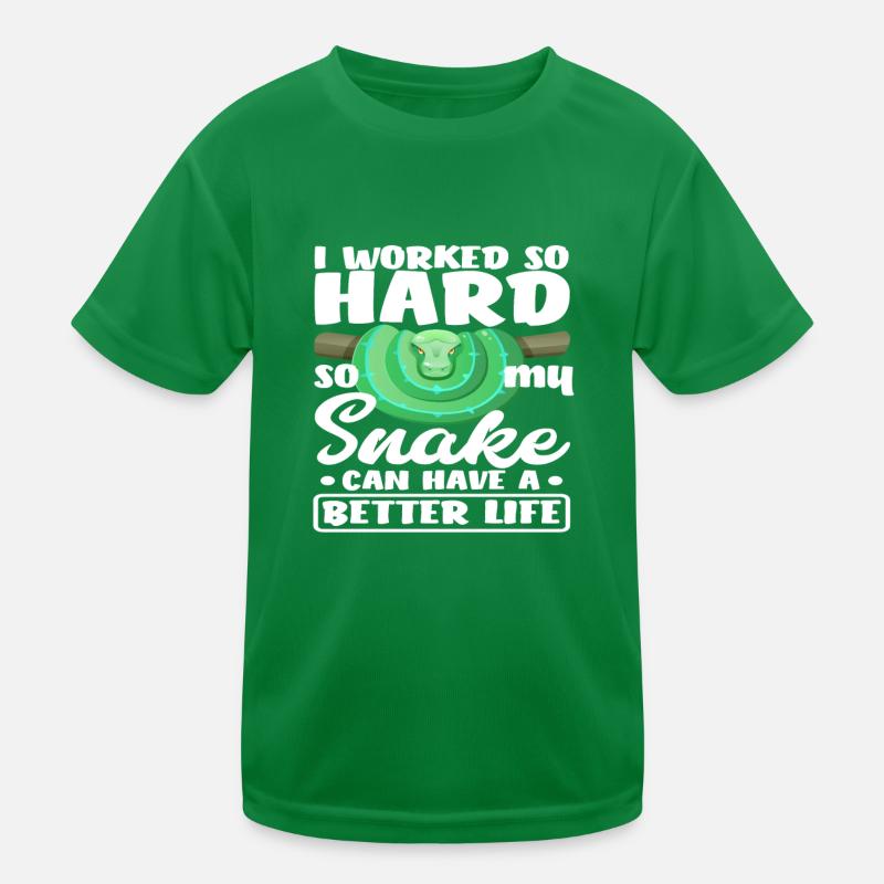 Snake Work Better Life Kids Functional T-Shirt