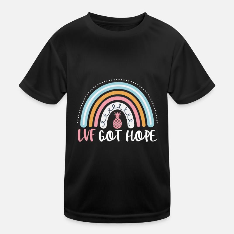 IVF Got Hope Funny IVF Boho Rainbow Infertility Kids Functional T-Shirt