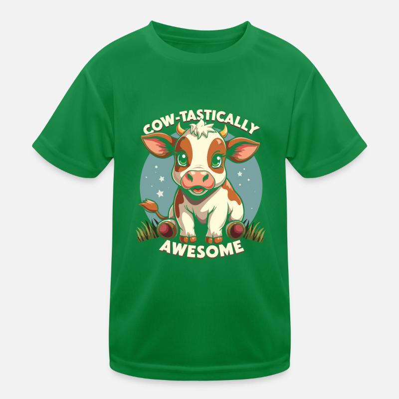 Kühe Muh Kuh Moo Rindvieh Milchkuh Milchbauer Kinder Funktions-T-Shirt