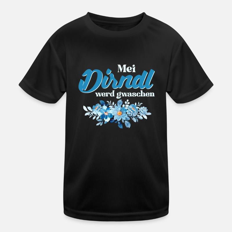 Dirndl Ersatz Outfit MEI DIRNDL WERD GWASCHEN Kinder Funktions-T-Shirt