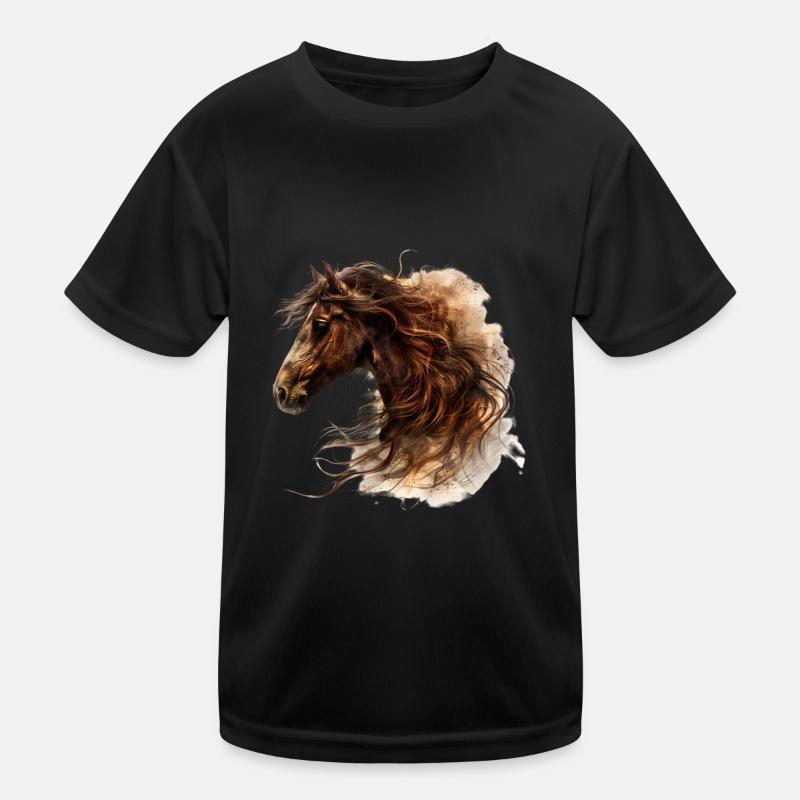 Cheval majestueux au galop T-shirt sport Enfant