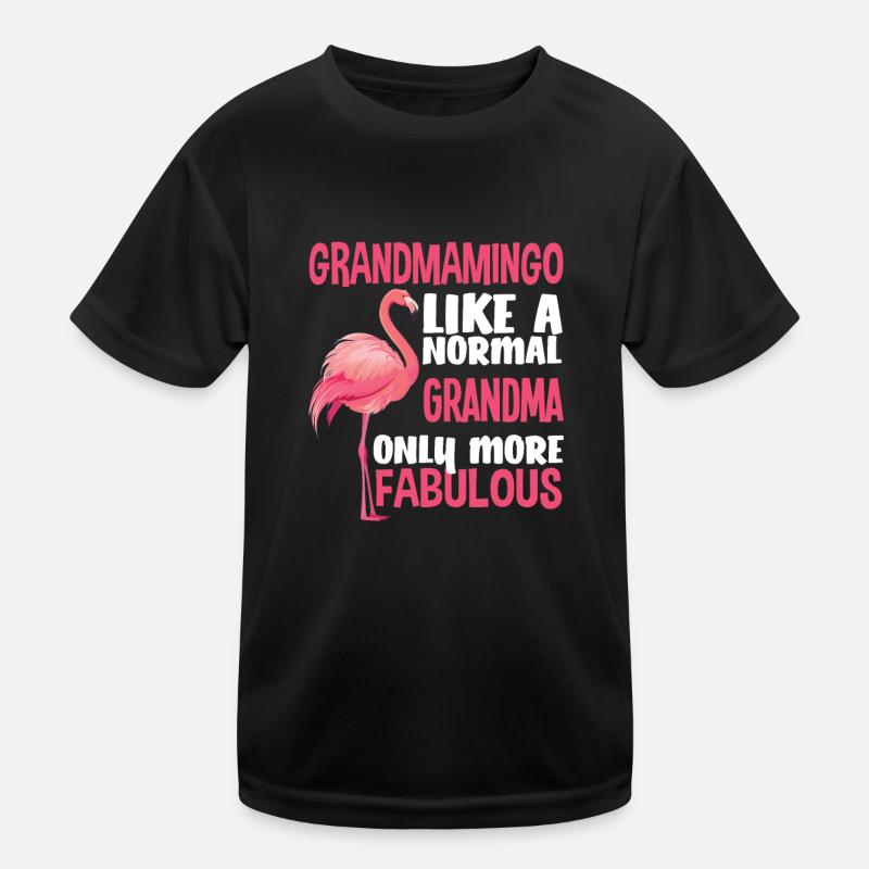 Flamingo Granny Fabulous Kids Functional T-Shirt
