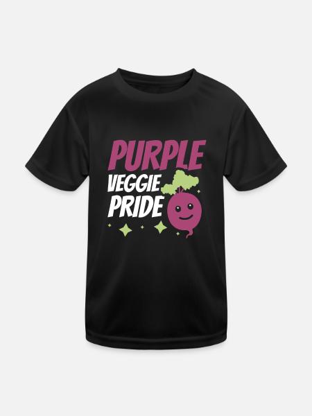 Beetroot vegetables for vegan farmer beets - Kids Functional T-Shirt - black - Front