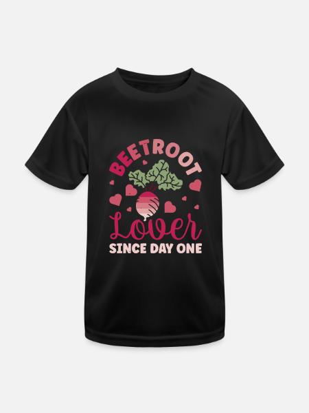 Légumes de betterave pour cadeau d’amoureux des navets - T-shirt sport Enfant - noir - Devant