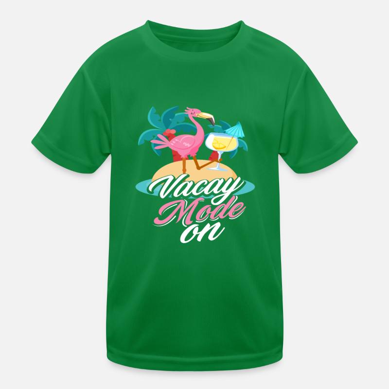 Flamingo Urlaub Modus An Kinder Funktions-T-Shirt