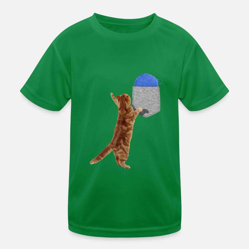 Chat Atteignant Une Boule De Laine Dans Votre Fausse Poche Fun T-shirt sport Enfant