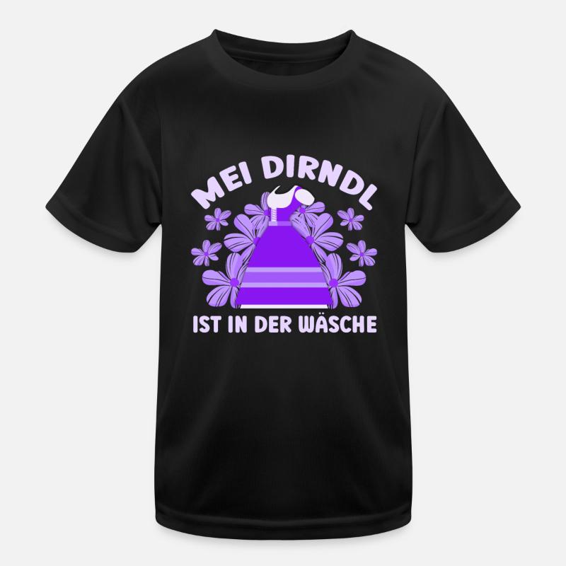 Dirndl Münchner Volksfest MEI DIRNDL IS IN THE Kids Functional T-Shirt
