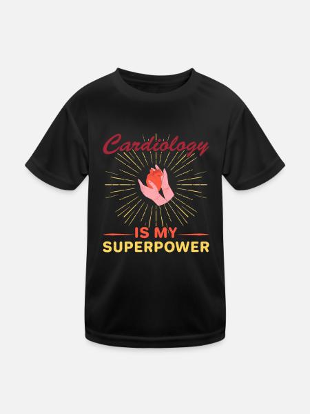 Medizin Arterie Kardiologie Anatomie Herzschlag - Kinder Funktions-T-Shirt - Schwarz - Vorne