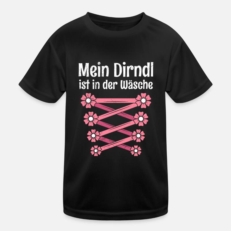 Today without Dirndl Replacement Dirndl Women Kids Functional T-Shirt