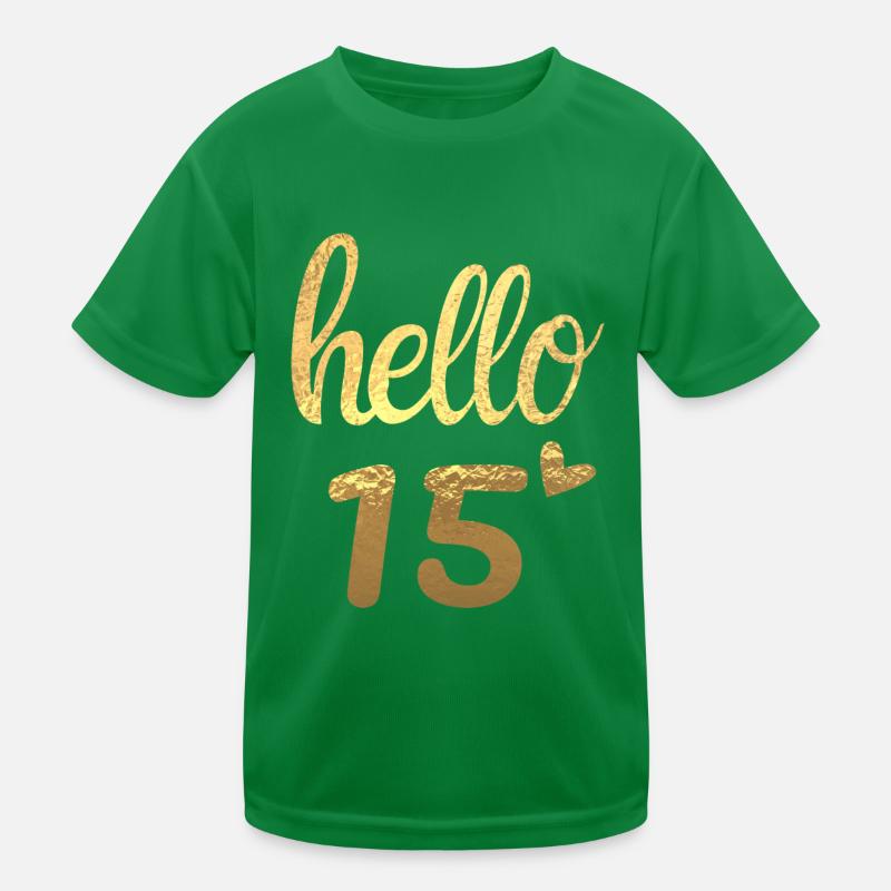 Hello 15 doré T-shirt sport Enfant