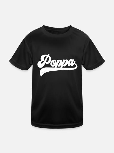 Poppa Gifts Father's Day Poppa - Kids Functional T-Shirt - black - Front
