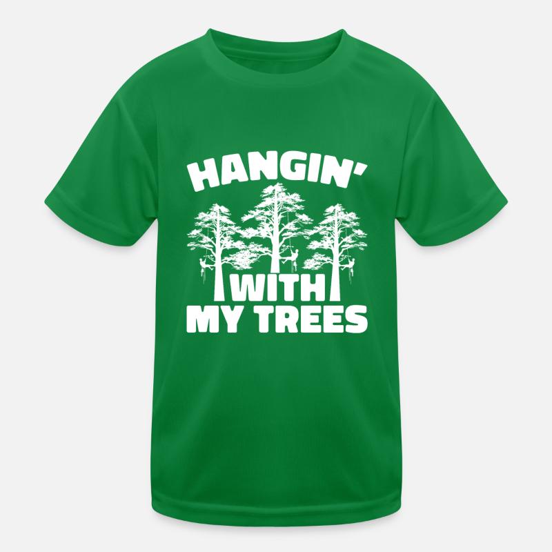 Arborist Arborist Tree Climber Tree Climbing Kids Functional T-Shirt