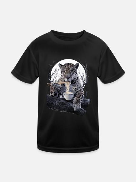 Jaguar - Kinder Funktions-T-Shirt - Schwarz - Vorne