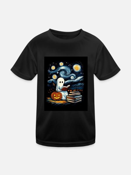 Cadeau d’Halloween Femmes Hommes Enfants Décoration - T-shirt sport Enfant - noir - Devant