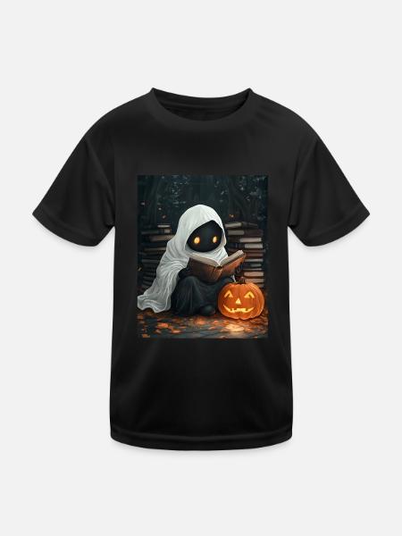 Cadeau d’Halloween Femmes Hommes Enfants Décoration - T-shirt sport Enfant - noir - Devant
