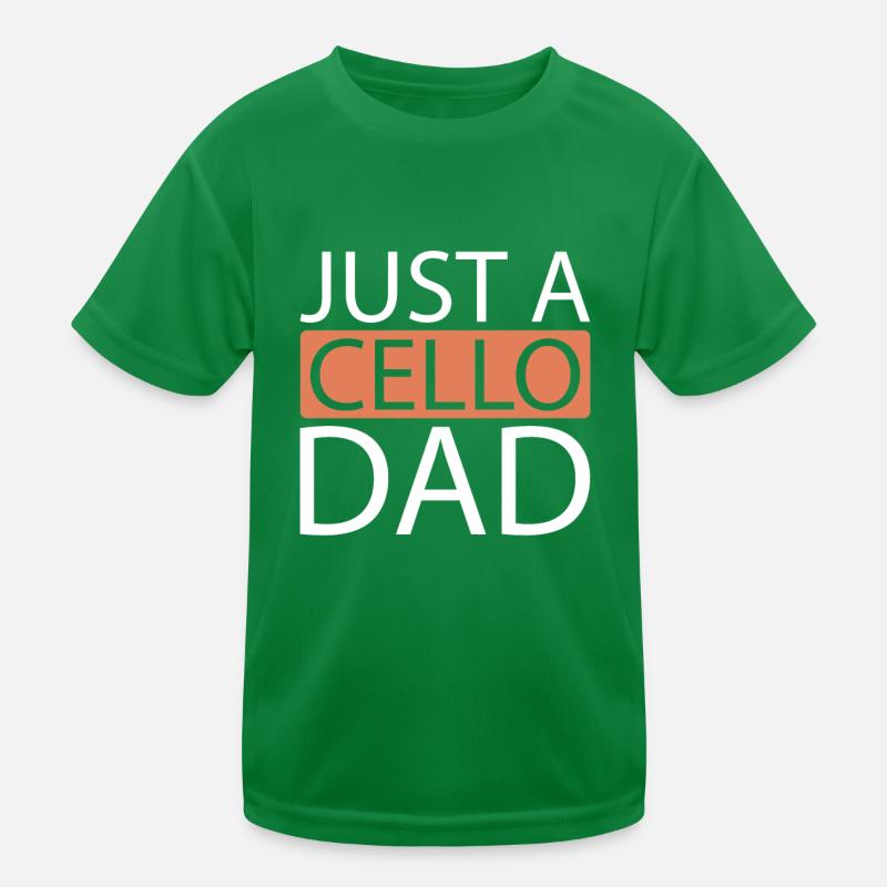 Cello Cellist Just A Cello Dad Kinder Funktions-T-Shirt
