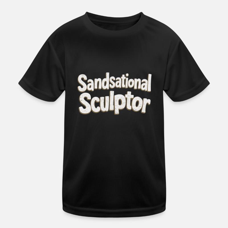 Sculpteurs de sable professionnels sur la plage du T-shirt sport Enfant
