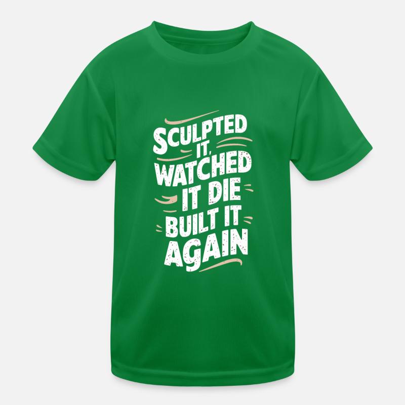 Sculpteurs de sable professionnels sur la plage du T-shirt sport Enfant
