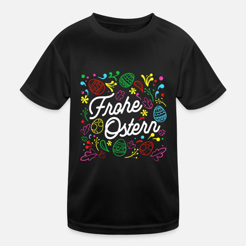 Frohe Ostern Geschenk Oster Spruch Ostern Kinder Funktions-T-Shirt