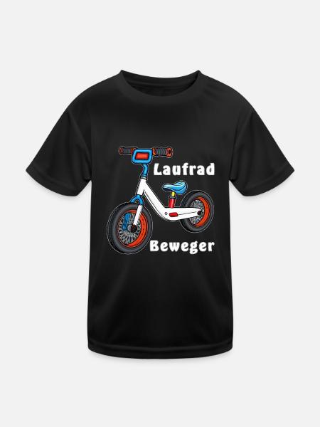 LAUFRAD BEWEGER - Kinder Funktions-T-Shirt - Schwarz - Vorne