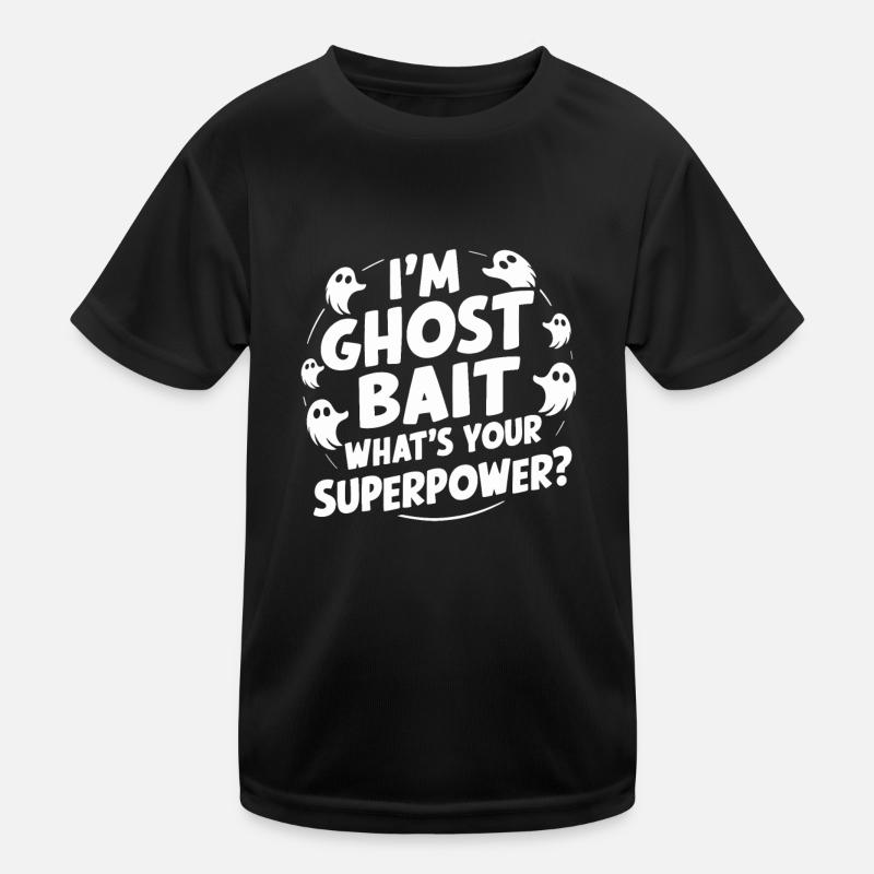 Ghost Bait Halloween Parapsychology Paranormal Kids Functional T-Shirt