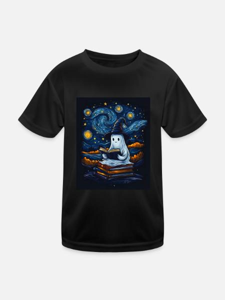 Cadeau d’Halloween Femmes Hommes Enfants Décoration - T-shirt sport Enfant - noir - Devant
