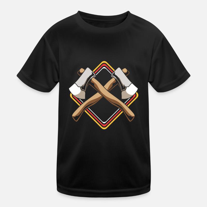 Axt Wurf Kinder Funktions-T-Shirt