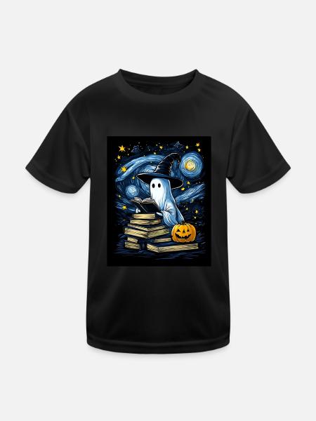 Cadeau d’Halloween Femmes Hommes Enfants Décoration - T-shirt sport Enfant - noir - Devant