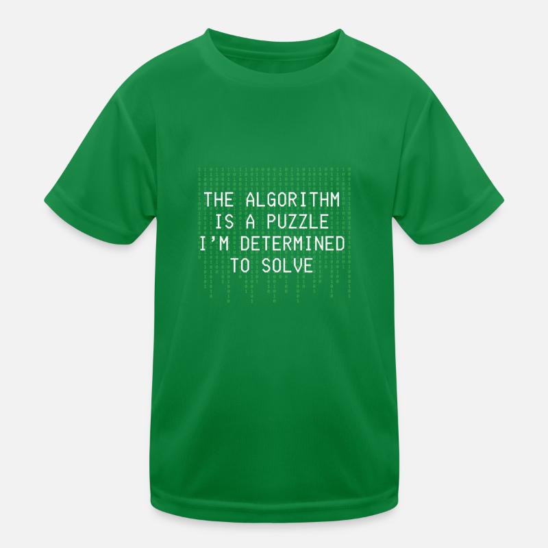 Algorithmus-Rätsel Binärcode lösen Kinder Funktions-T-Shirt